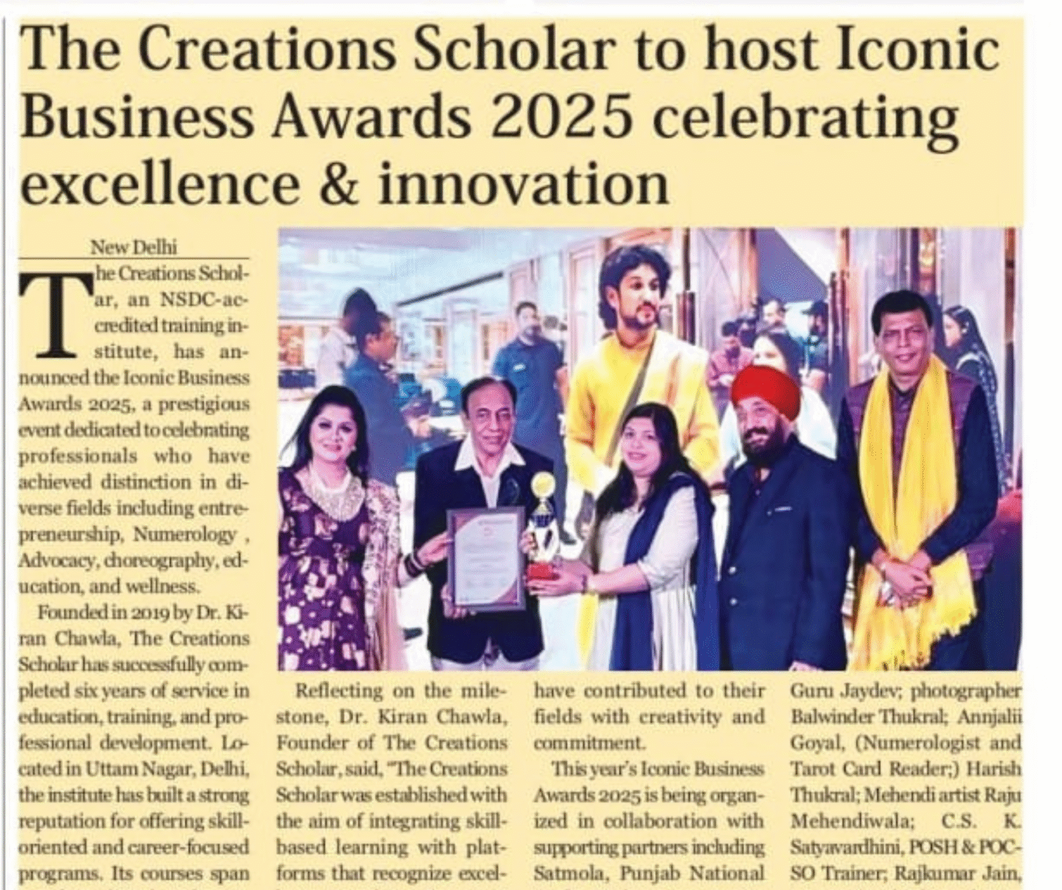 Iconic Business Award 2025